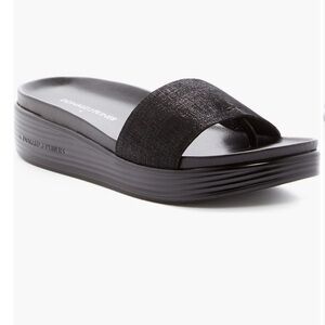 Donald Pliner Black metallic suede Fiji Sandal ✨NEW in Box✨